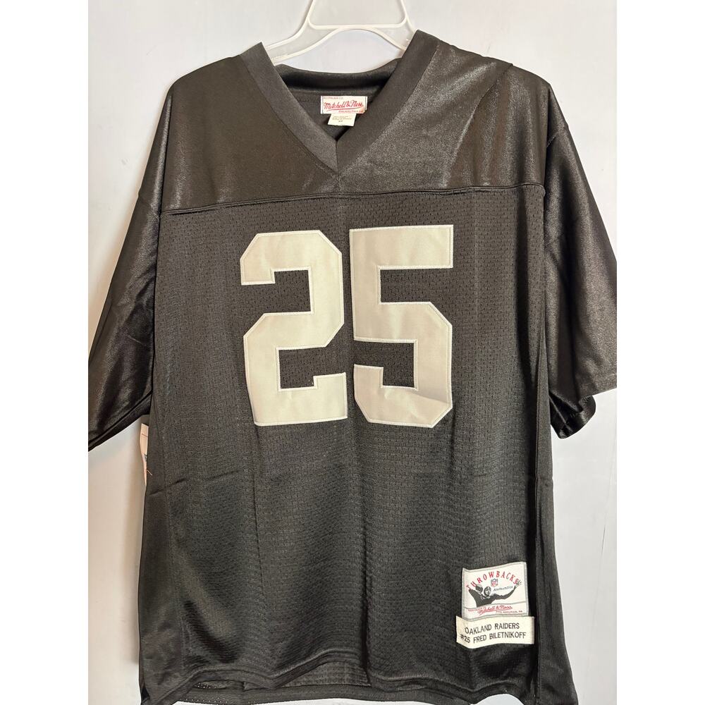 NWT Mitchell & Ness Raiders Fred Biletnikoff #25 Jersey Sz 52